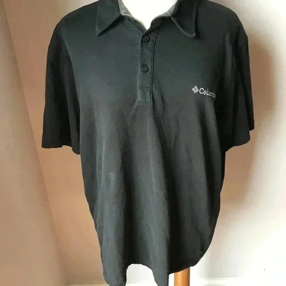 4/$25 Sale Columbia Men's Black Polo Shirt Sz M - Picture 1 of 4